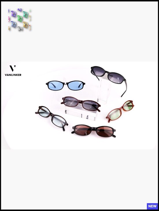 Retro Polarized Rectangle Sunglasses Trendy 90s Vintage Narrow Thin Frame Small